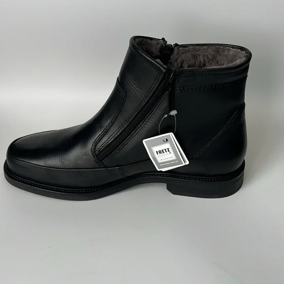 Fretz‎ Black Leather Sohle Men's Boots NWT - 9.5 - Picture 5 of 13